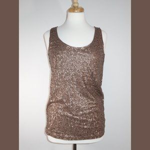 J.Crew bronze sequins tank, size M